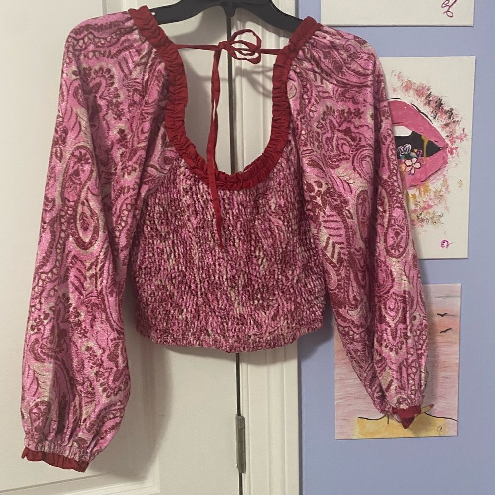Free People: Dare Me Velvet Blouse - Picture 11 of 11